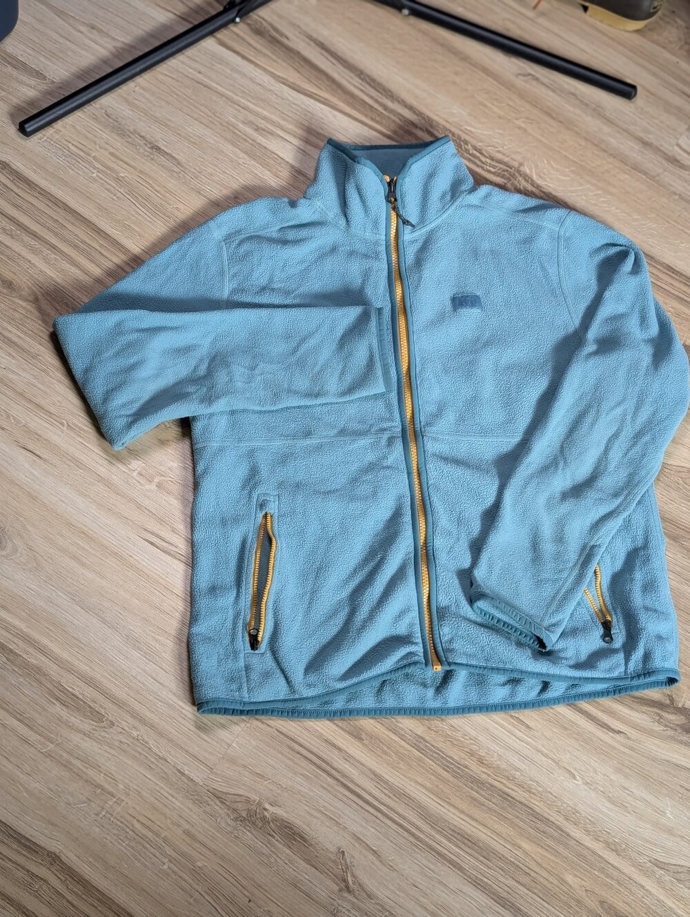 REI Women's Full Zip Teal Green Fleece Jacket Excellent Condition Sz L